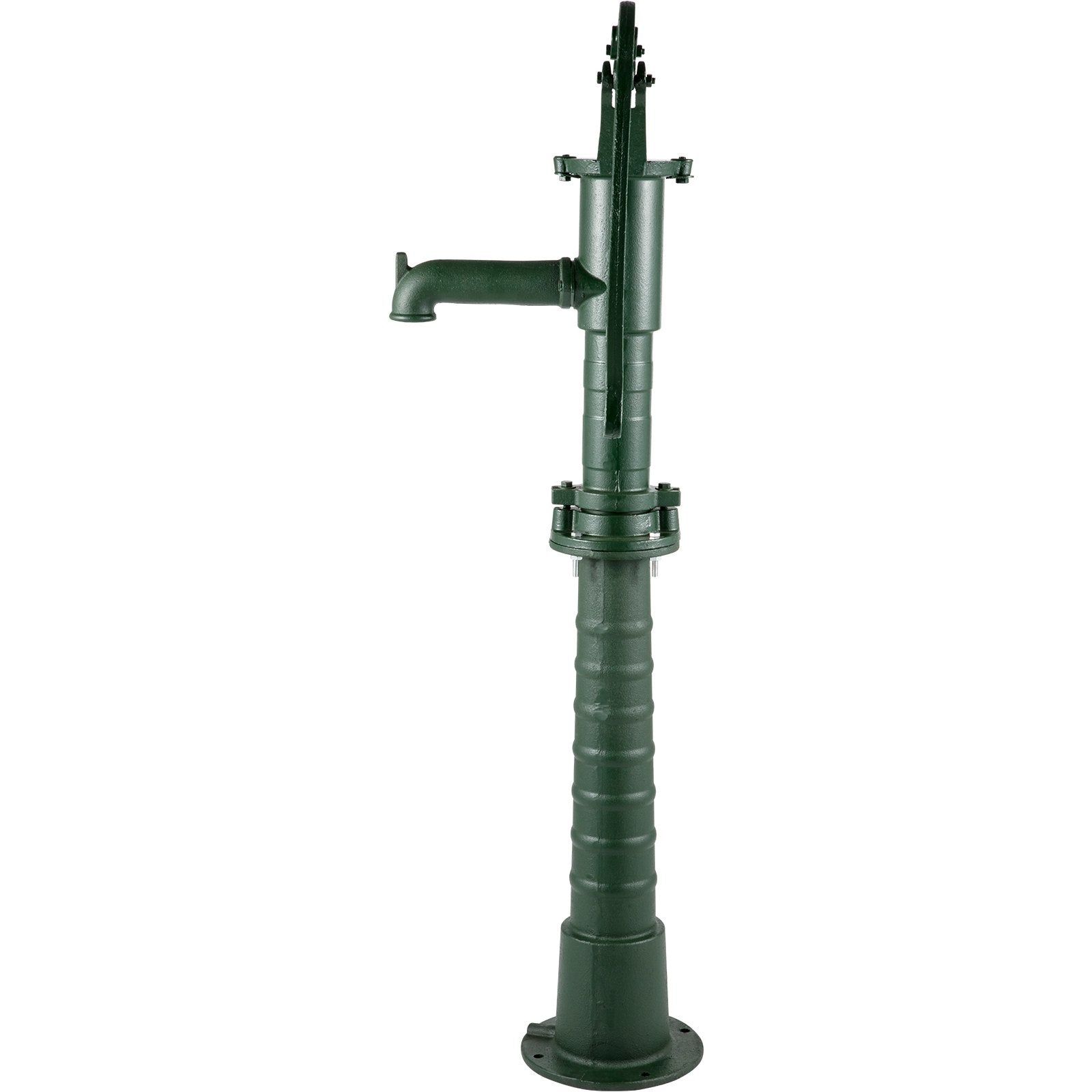 VEVOR Hand Water Pump w/ Stand, 15.7 x 9.4 x 51.6 inch Pitcher Pump& 26 inch Pump Stand w/ Pre-set 1/2" Holes for Easy Installation, Rustic Cast Iron Well Pump for Yard, Garden, Farm Irrigation, Green 