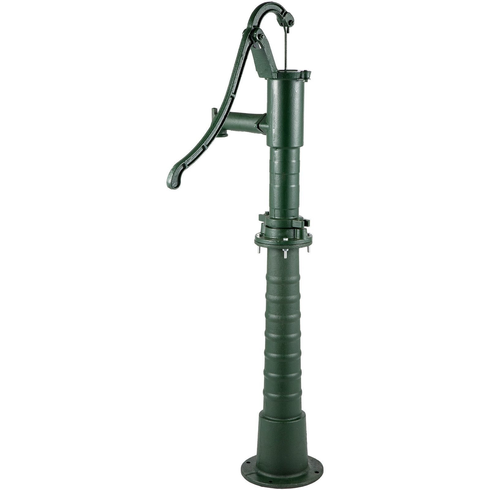 VEVOR Hand Water Pump w/ Stand, 15.7 x 9.4 x 51.6 inch Pitcher Pump& 26 inch Pump Stand w/ Pre-set 1/2" Holes for Easy Installation, Rustic Cast Iron Well Pump for Yard, Garden, Farm Irrigation, Green 