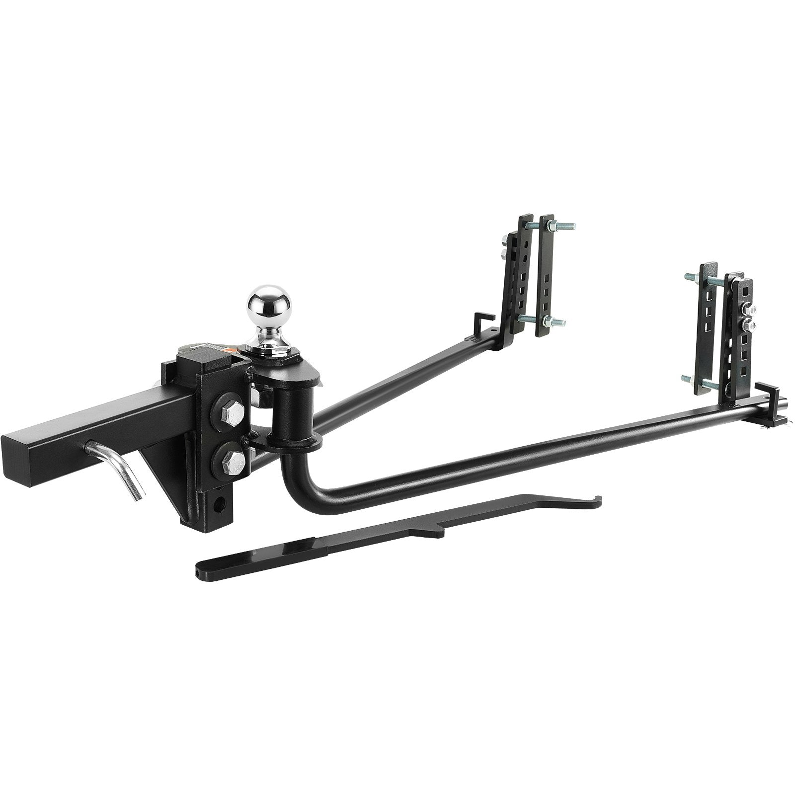 VEVOR Weight Distribution Hitch, 1,000 lbs Weight Distributing Hitches Kit with Sway Control for Trailer, 2-In Solid Steel Shank, 2-5/16 in Alloy Steel Ball, Powder Coated Load Leveling Hitch, Black 