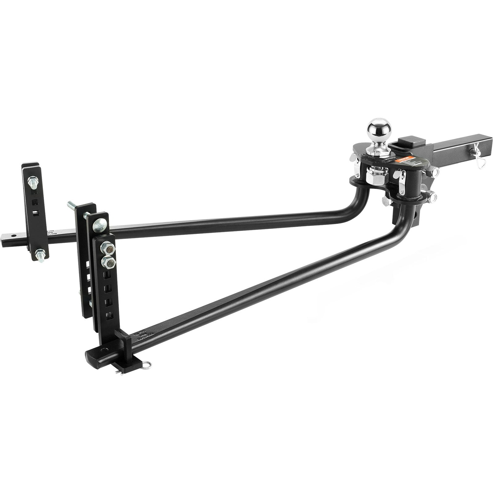 VEVOR Weight Distribution Hitch, 1,000 lbs Weight Distributing Hitches Kit with Sway Control for Trailer, 2-In Solid Steel Shank, 2-5/16 in Alloy Steel Ball, Powder Coated Load Leveling Hitch, Black 