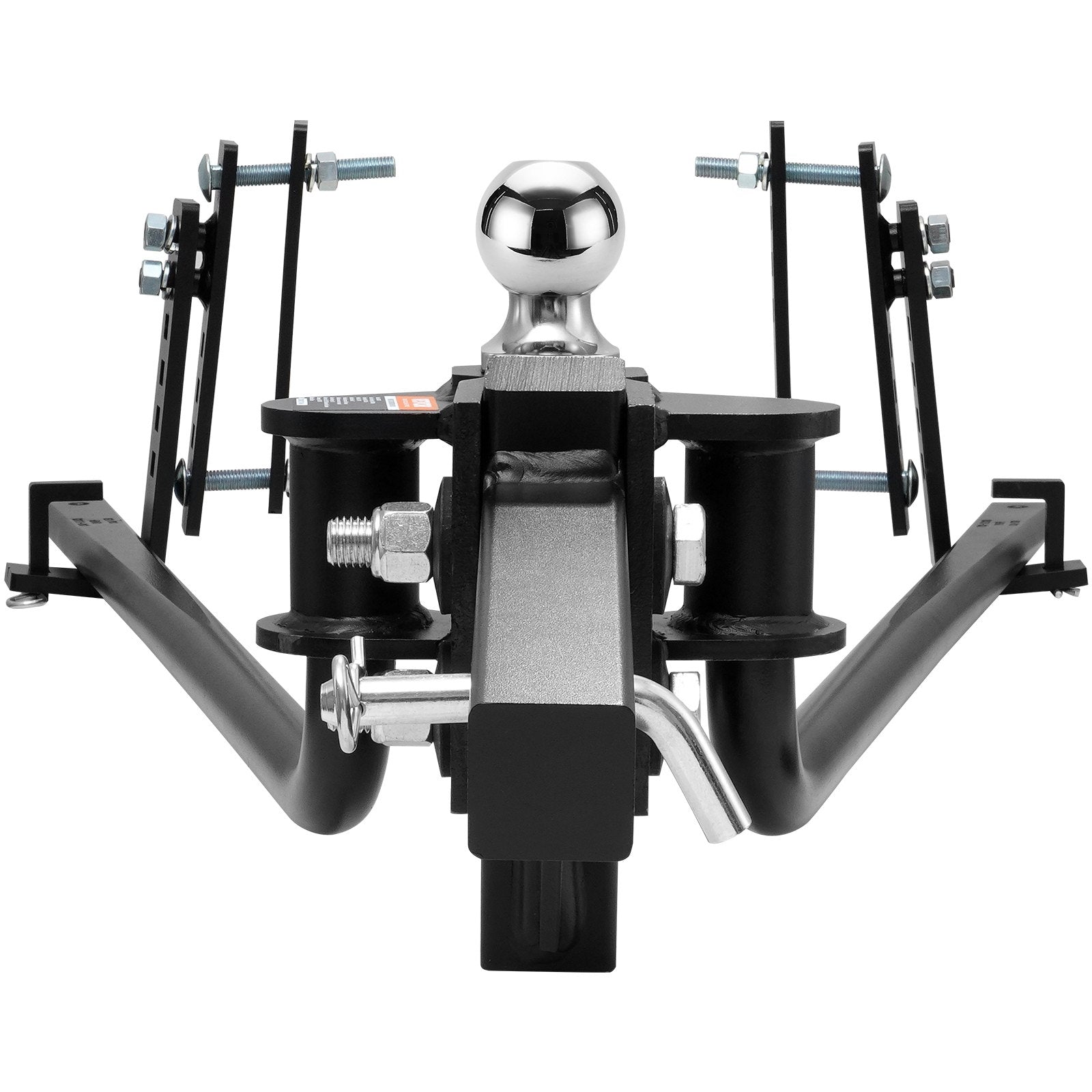 VEVOR Weight Distribution Hitch, 1,000 lbs Weight Distributing Hitches Kit with Sway Control for Trailer, 2-In Solid Steel Shank, 2-5/16 in Alloy Steel Ball, Powder Coated Load Leveling Hitch, Black 