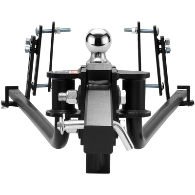 VEVOR Weight Distribution Hitch, 1,000 lbs Weight Distributing Hitches Kit with Sway Control for Trailer, 2-In Solid Steel Shank, 2-5/16 in Alloy Steel Ball, Powder Coated Load Leveling Hitch, Black 