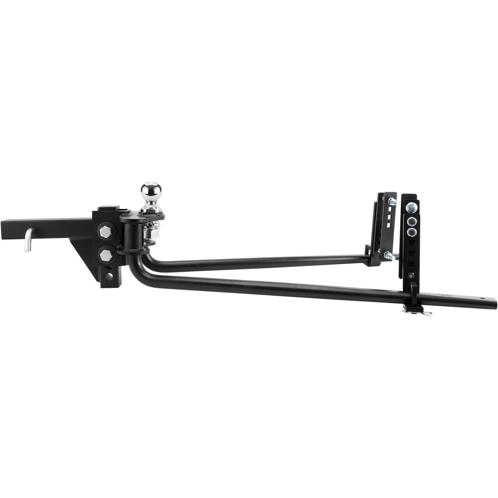VEVOR Weight Distribution Hitch, 1,000 lbs Weight Distributing Hitches Kit with Sway Control for Trailer, 2-In Solid Steel Shank, 2-5/16 in Alloy Steel Ball, Powder Coated Load Leveling Hitch, Black 