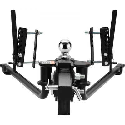 VEVOR Weight Distribution Hitch, 1,500 lbs Weight Distributing Hitches Kit with Sway Control for Trailer, 2-In Solid Steel Shank, 2-5/16 in Alloy Steel Ball, Powder Coated Load Leveling Hitch, Black 