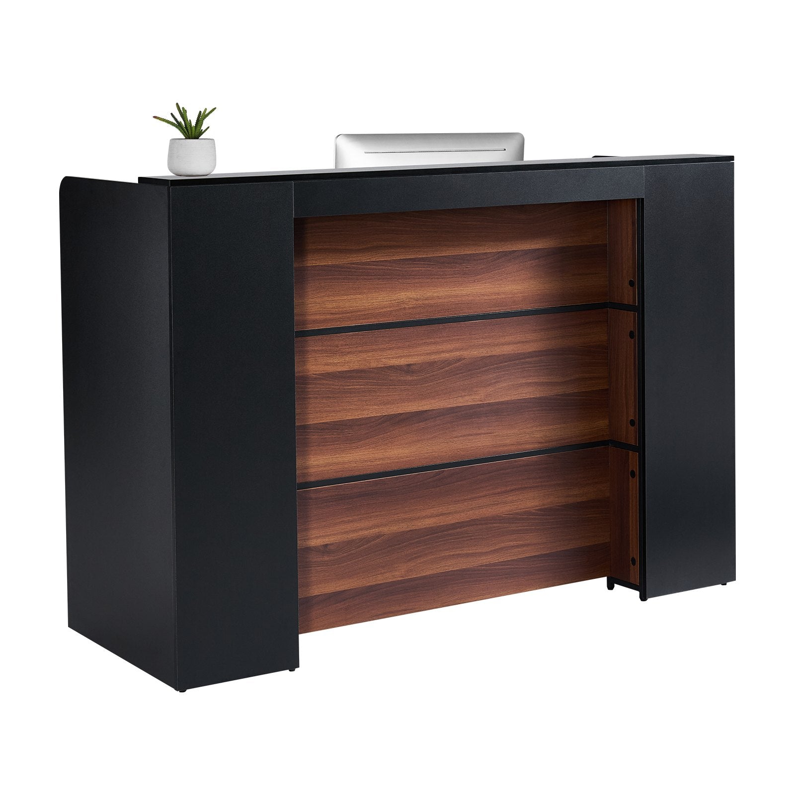 VEVOR Reception Desk Rectangular Front Counter Table 62.99 in Salon Office Table 