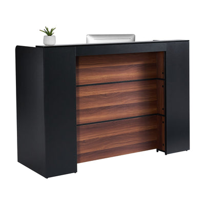 VEVOR Reception Desk Rectangular Front Counter Table 62.99 in Salon Office Table 