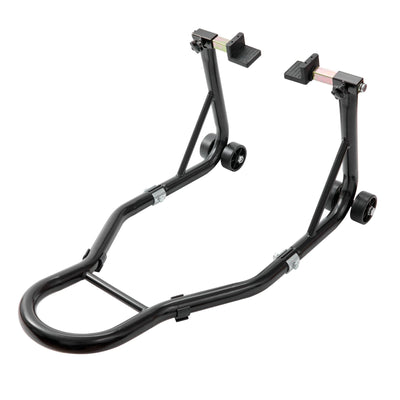 VEVOR Motorcycle Rear Wheel Stand, with U + L Fork Swingarm Spool, 850 lbs Capacity Heavy Duty Rear Wheel Stand Motorcycle Lift Jack Stand, for Suzuki Yamaha Honda Kawasaki, Black 