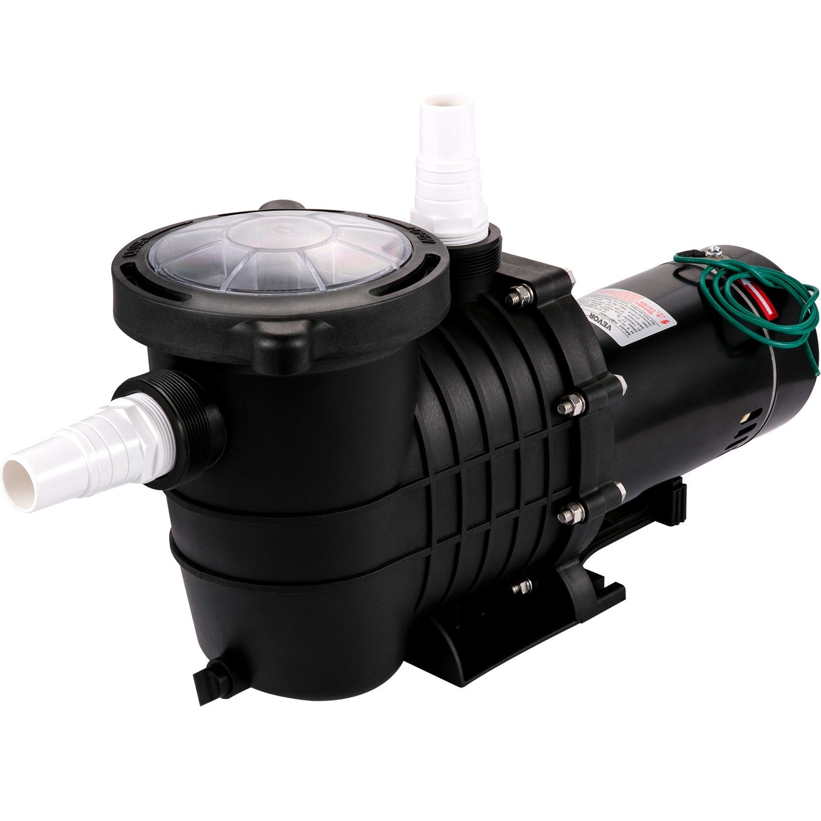 VEVOR Pool Pump 2.0HP 110V, Powerful Self-priming Pump 1500W 6657GPH, In/Above Ground Swimming Pool Pump, Single Speed Filter Pump w/ Strainer Basket, High Flow Pool Pump 