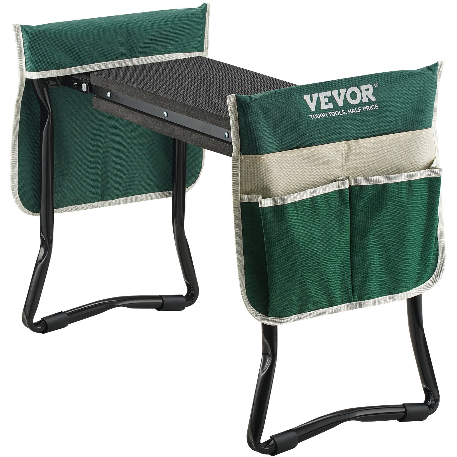 VEVOR Garden Kneeler and Seat, 330 lbs Load Capacity, 8" EVA Wide Pad, Foldable Garden Stool, Kneeling Bench for Gardening with Tool Bag, Gifts for Women, Grandparents, Seniors, Mom and Dad 
