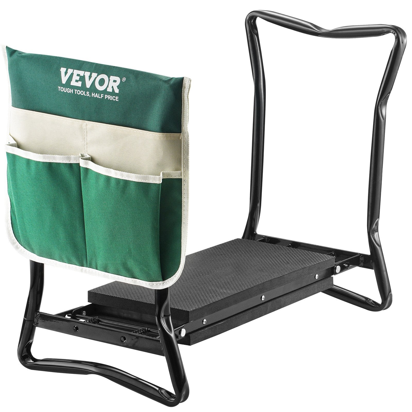 VEVOR Garden Kneeler and Seat, 330 lbs Load Capacity, 8" EVA Wide Pad, Foldable Garden Stool, Kneeling Bench for Gardening with Tool Bag, Gifts for Women, Grandparents, Seniors, Mom and Dad 