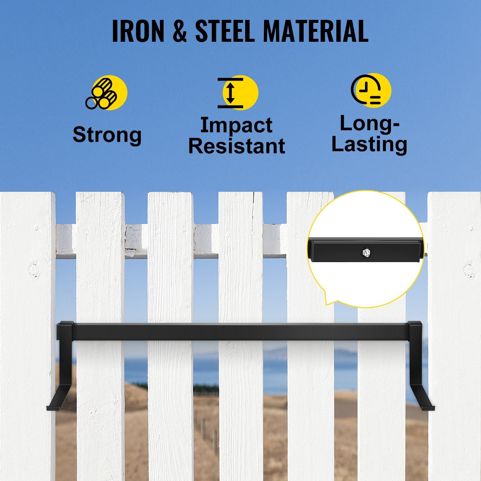 VEVOR Window Box Brackets 88lbs Planter Box Brackets 35.4 x 7.8 x 5.9 in Black Planter Mounting Bracket Iron Material Black Window Box Hanger Bracket for Flower Box Durable Window Box Holder 