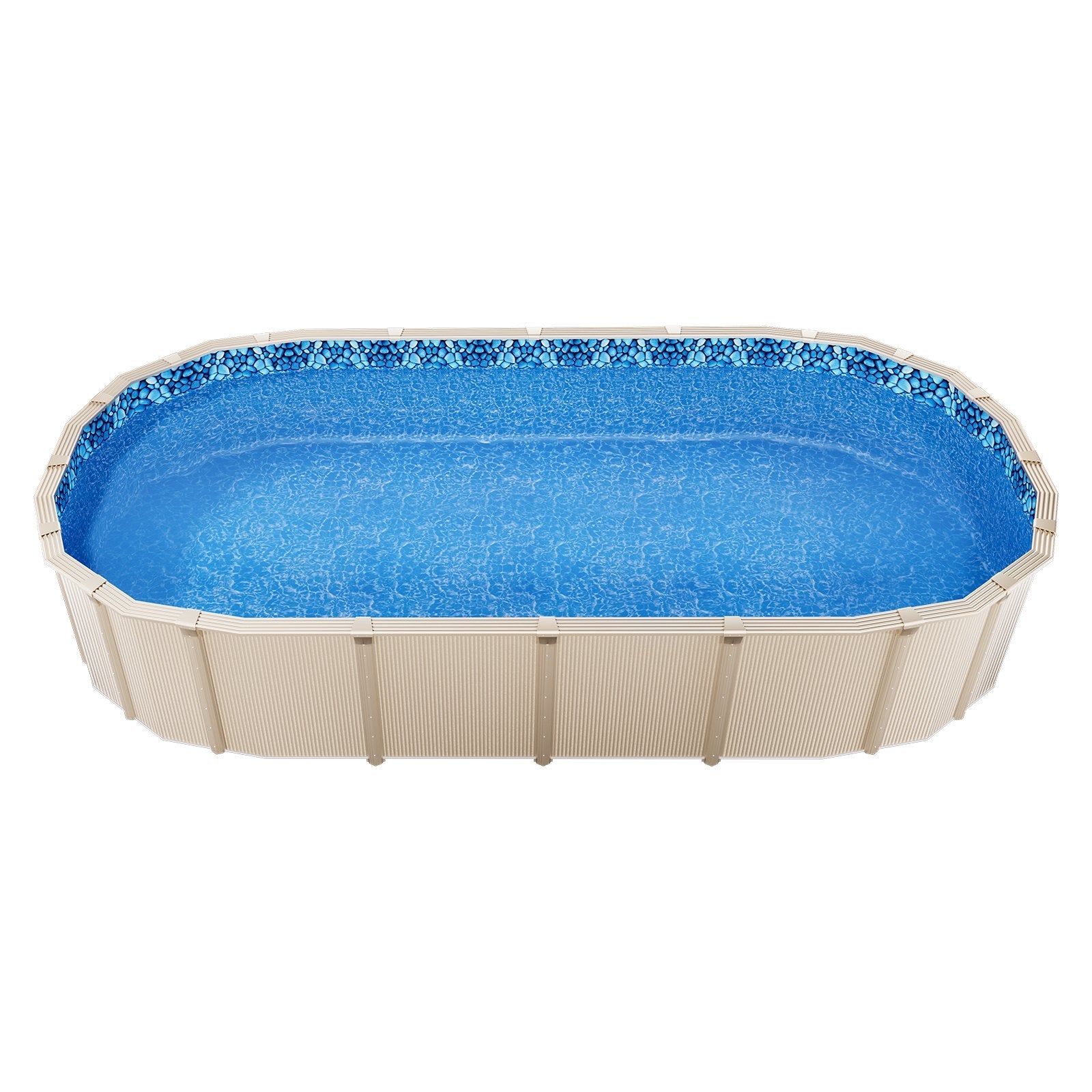 VEVOR Oval Pool Liner 18x33ft Unibead Style Pool Liner 52in Wall Height 