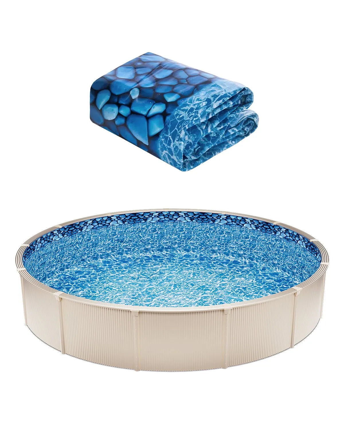 VEVOR Round Pool Liner 18ft Overlap Style Pool Liner 54in Wall Height