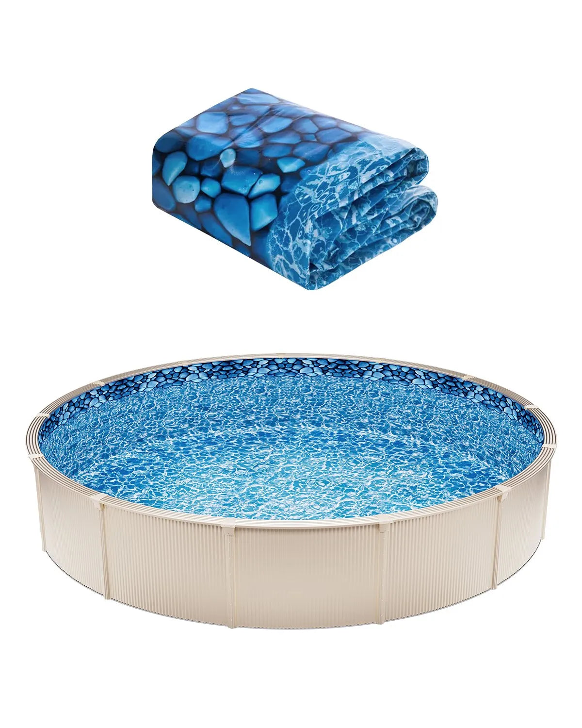 VEVOR Round Pool Liner 24ft Unibead Style Pool Liner 52in Wall Height