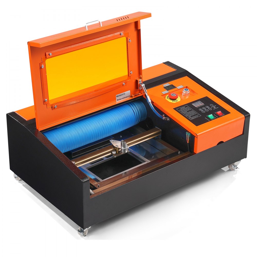 VEVOR 40W Desktop CO2 Laser Engraver, 12 x 8 in, 11.8 IPS Laser Cutter Machine with Water-Cooled Laser Tube, Compatible with CorelDRAW, Windows XP 7 8 10, EMF, JPG, PLT, WMF, for Wood Acrylic Fabric 