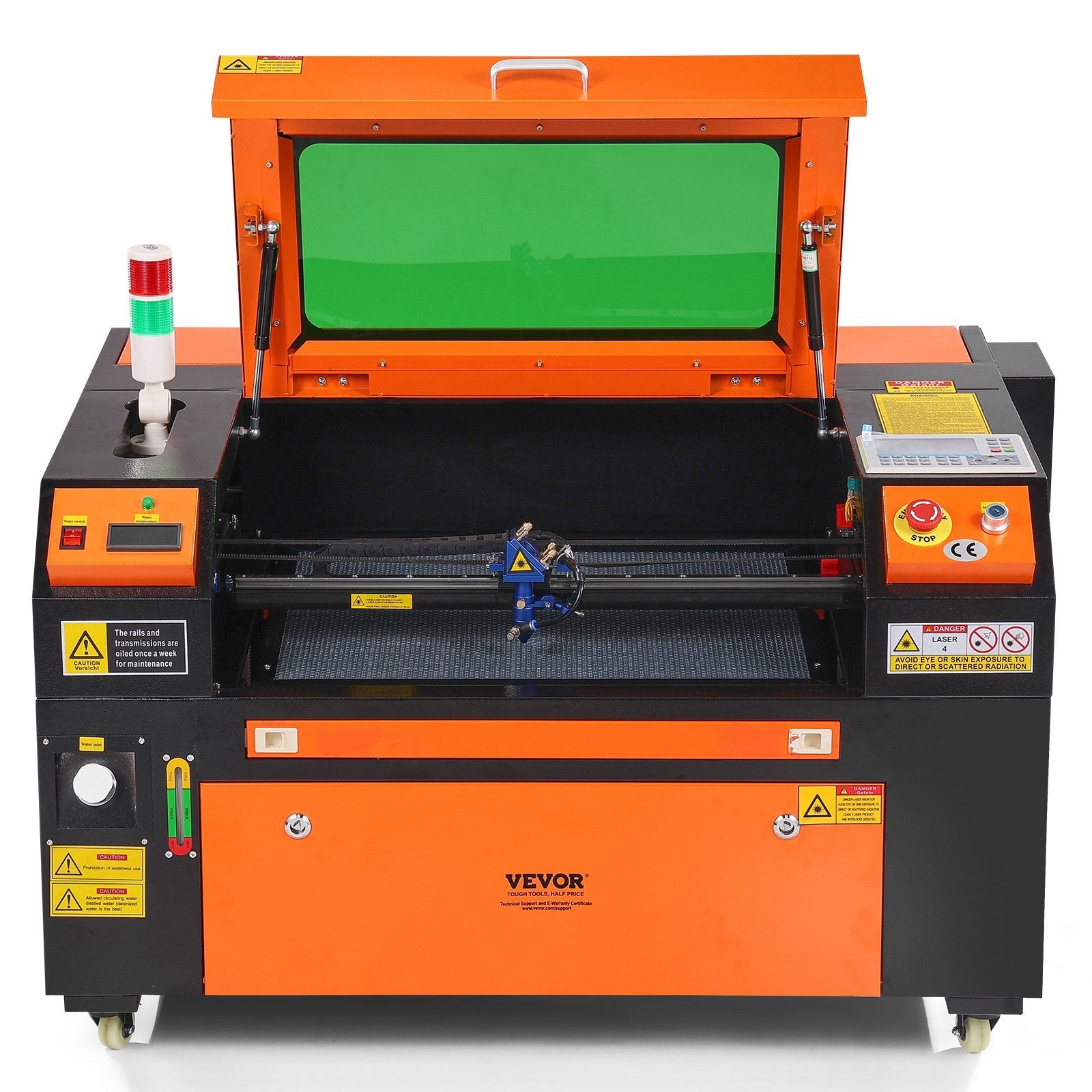 VEVOR 60W CO2 Laser Engraver, 16 x 24 in, 19.7 IPS Laser Cutter Machine with 2-Way Pass Air Assist, Compatible with LightBurn, CorelDRAW, AutoCAD, Windows, Mac OS, Linux, for Wood Acrylic Fabric More 