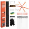 VEVOR 33ft Chimney Sweep Cleaning Kit with Flexible Rods, Replacement Bristles & Safety Goggles for Fireplace Chimney Maintenance