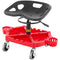 VEVOR Rolling Garage Stool, 300LBS Capacity, Adjustable Height from 18 in to 23 in, 360-degree Swivel Wheels (4