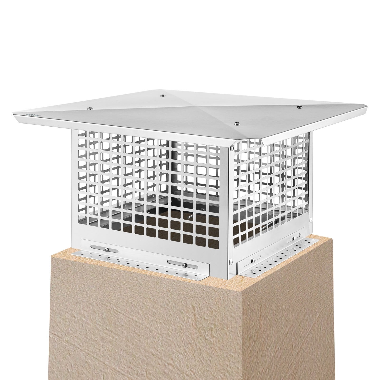 Vevor Chimney Cap Flue Caps 13"x13"fireplace Chimney Cover 304 Stainless Steel 