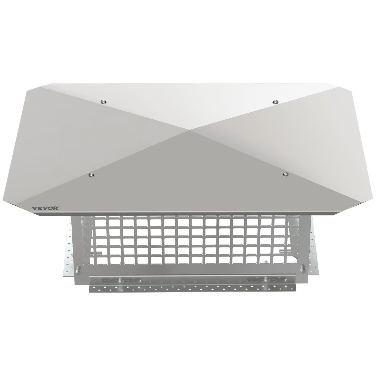 VEVOR Chimney Cap, 17" x 29" Flue Caps, 304 Stainless Steel Fireplace Chimney Cover, Adjustable Metal Spark Arrestor with Bolts Screws, Mesh Chimney Flue Cover for Outside Existing Clay Flue Tile 