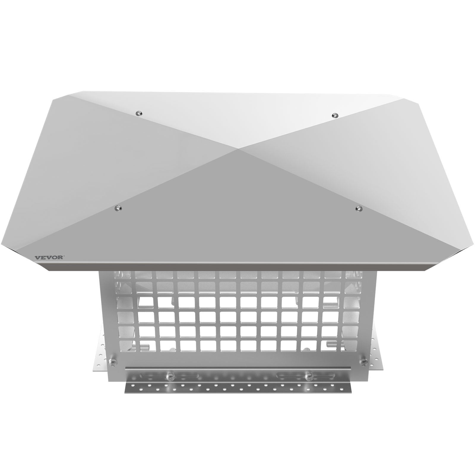 VEVOR Chimney Cap, 8" x 13" Flue Caps, 304 Stainless Steel Fireplace Chimney Cover, Adjustable Metal Spark Arrestor With Bolts Screws , Mesh Chimney Flue Cover for Outside Existing Clay Flue Tile 