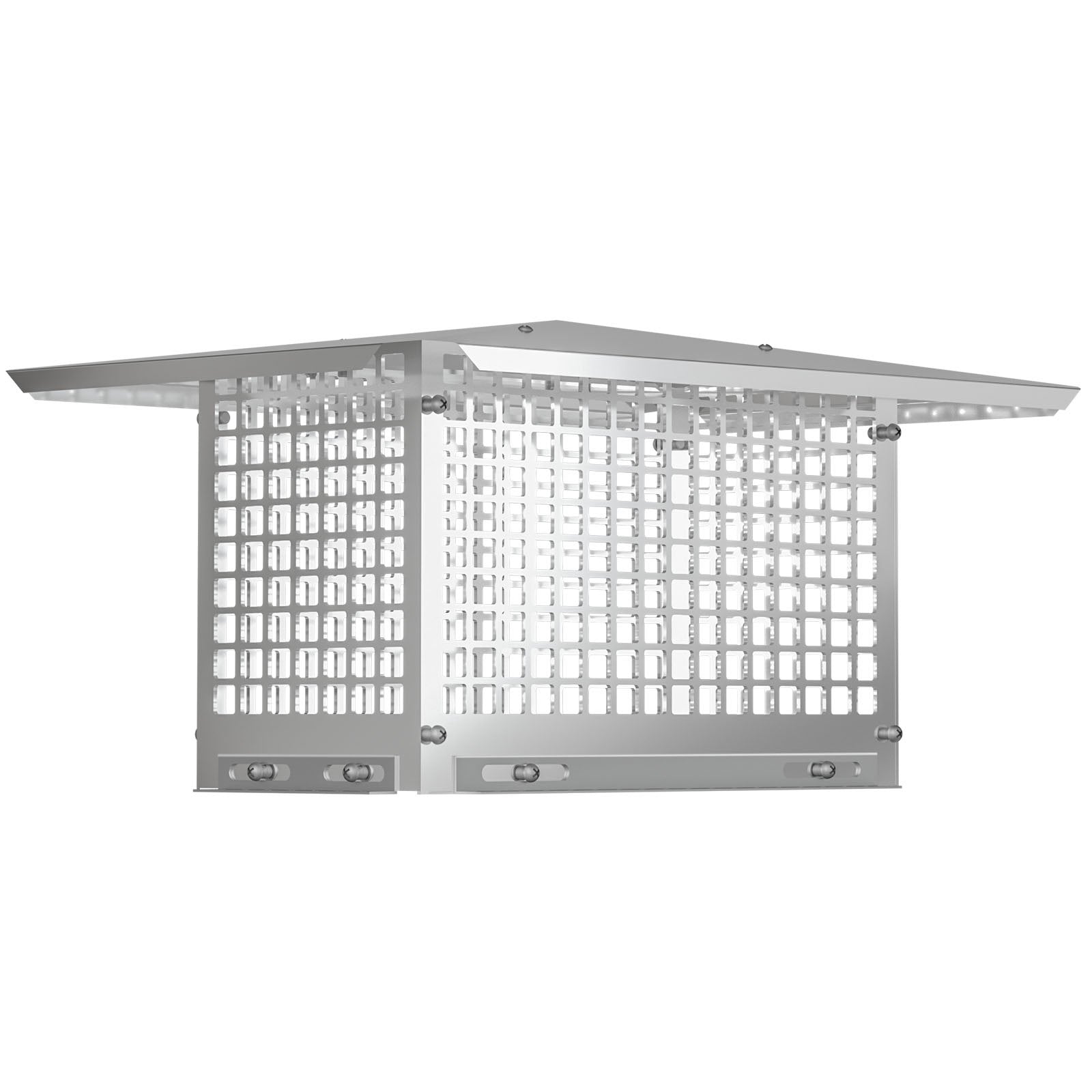 VEVOR Chimney Cap, 8" x 17" Flue Caps, 304 Stainless Steel Fireplace Chimney Cover, Adjustable Metal Spark Arrestor With Bolts Screws , Mesh Chimney Flue Cover for Outside Existing Clay Flue Tile 