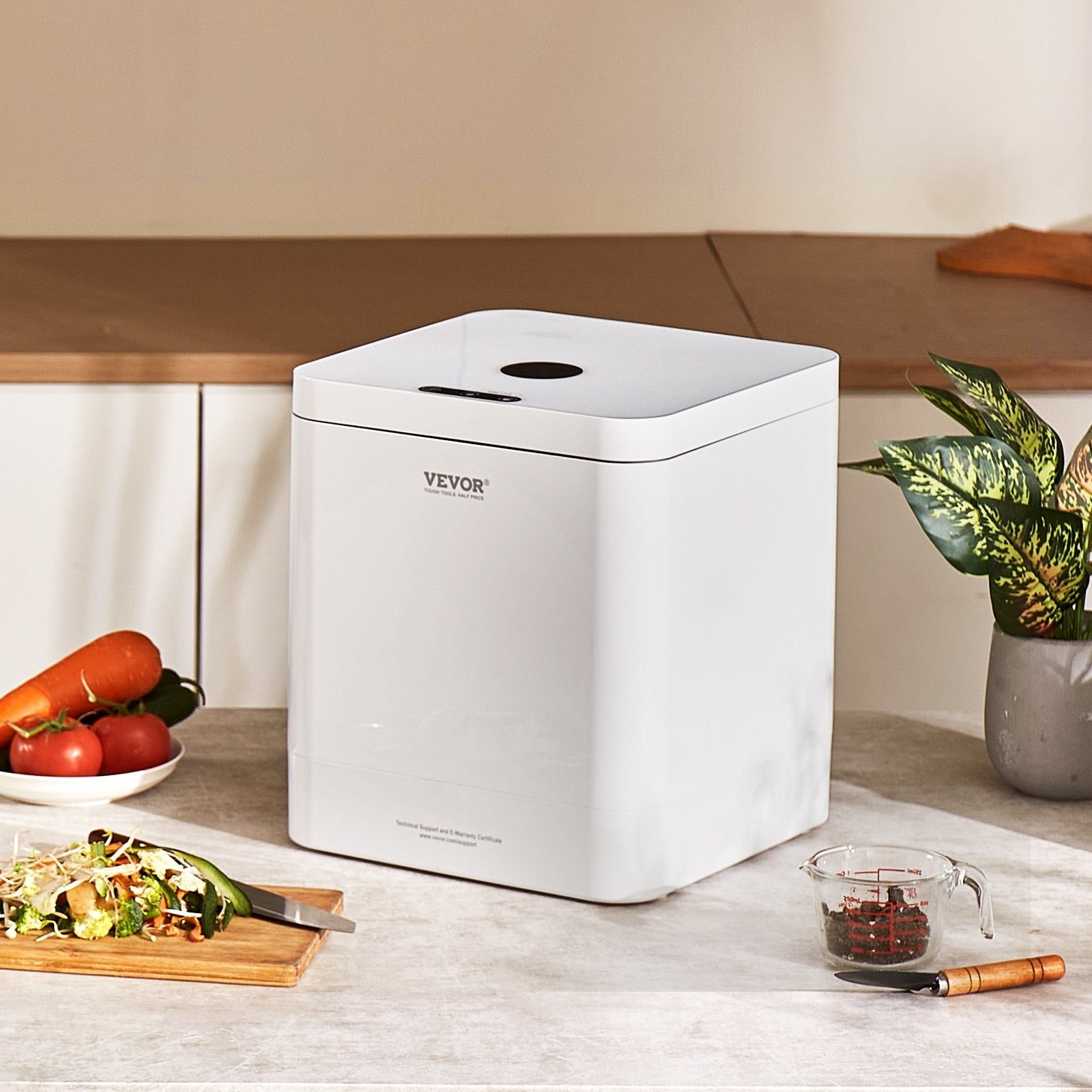 VEVOR Electric Kitchen Composter 5 L Smart Countertop Composter Food Recycler 