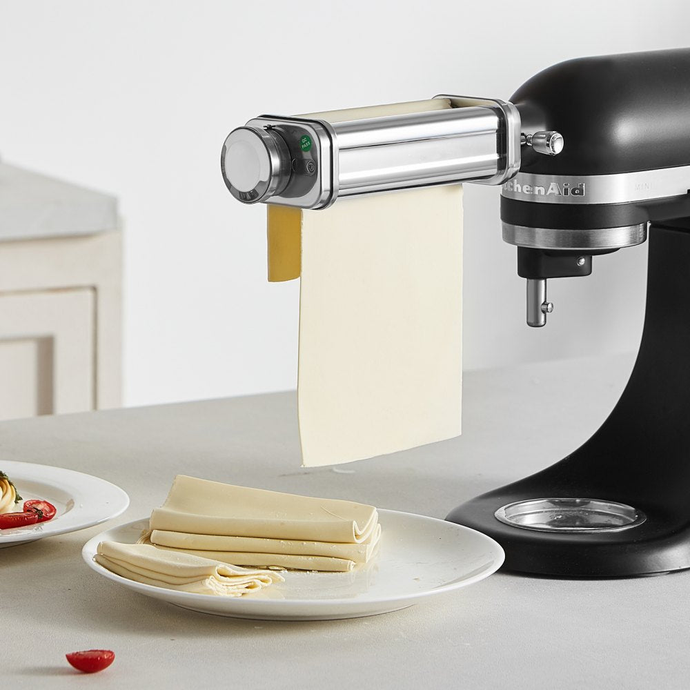 VEVOR Pasta Attachment for KitchenAid Stand Mixer, Stainless Steel Pasta Sheet Roller Attachment, Pasta Maker Machine Accessory with 8 Adjustable Thickness Knob, KitchenAid Pasta Attachment by VEVOR 