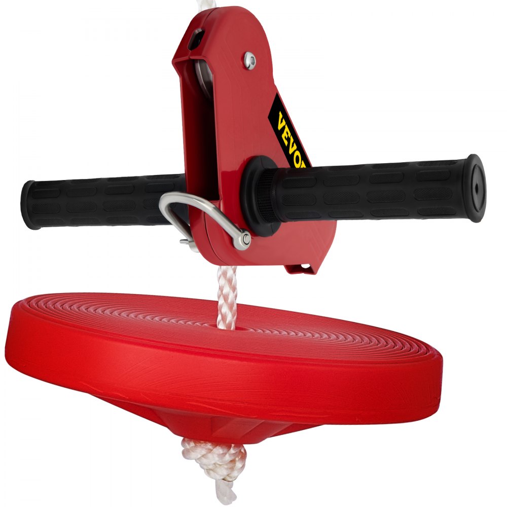 VEVOR Zip line Kits for Backyard 100FT, Zip Lines for Kid and Adult, Included Swing Seat, Zip Lines Brake, and Steel Trolley, Outdoor Playground Equipment 