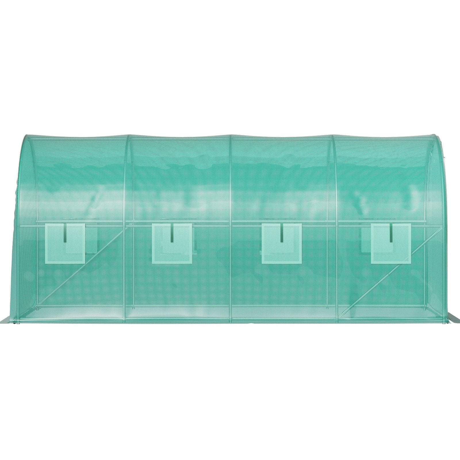 VEVOR Walk-in Tunnel Greenhouse Galvanized Frame & Waterproof Cover 15x7x7 ft 