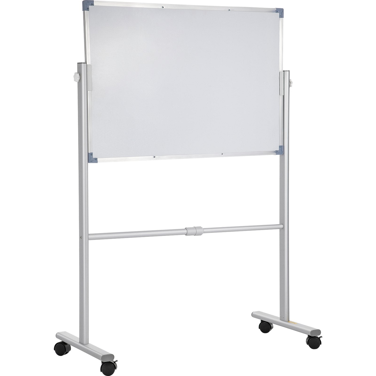 VEVOR Mobile Magnetic Whiteboard, 36 x 24 Inch, Double Sided, 360 Degree Reversible Rolling Dry Erase Board, Height Adjustable with Aluminum Frame and Lockable Swivel Wheels, for Office School Home 