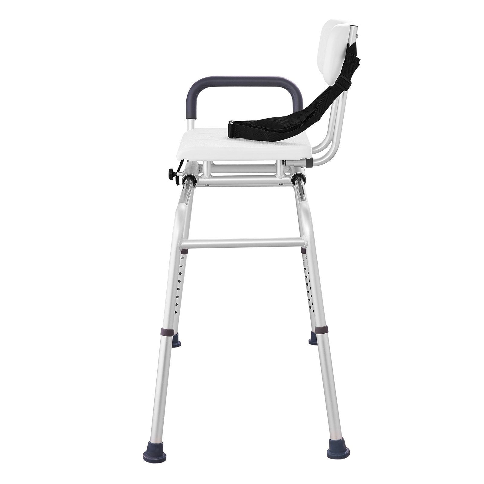 VEVOR Sliding Tub Transfer Bench Shower Chair & Cut-Out Seat Reversible Backrest 