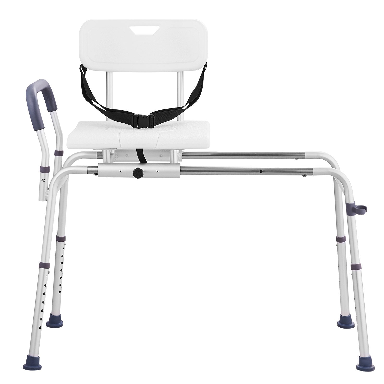 VEVOR Sliding Tub Transfer Bench Shower Chair & Cut-Out Seat Reversible Backrest 