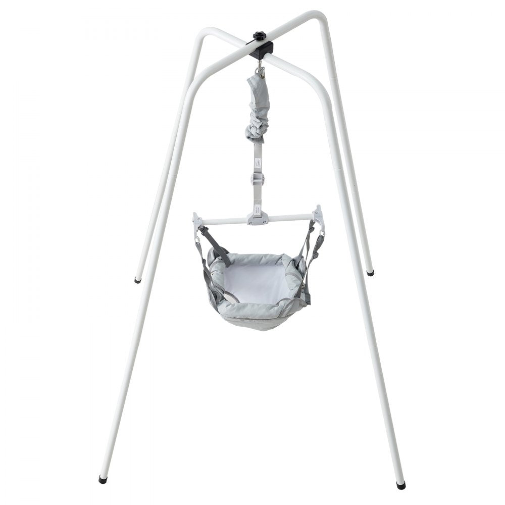 VEVOR Baby Jumper with Stand, Height-Adjustable Baby Jumpers and Bouncers, 35LBS Loading Toddler Infant Jumper for 3+ Months, Quick-Folding Indoor/Outdoor Jumper Exerciser Gift for Babies 