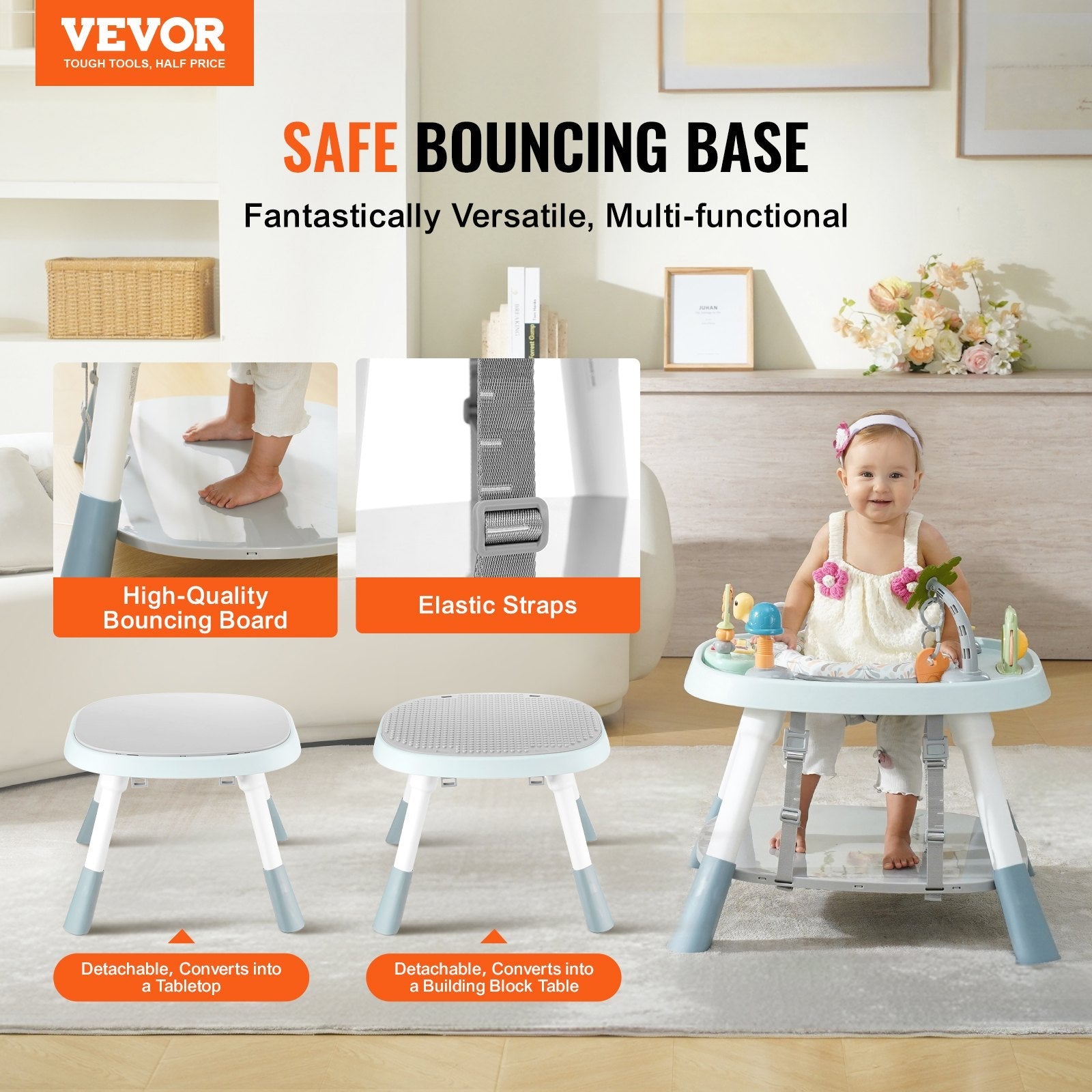VEVOR Baby Activity Center Interactive Play Center Table with Toys Music Songs 