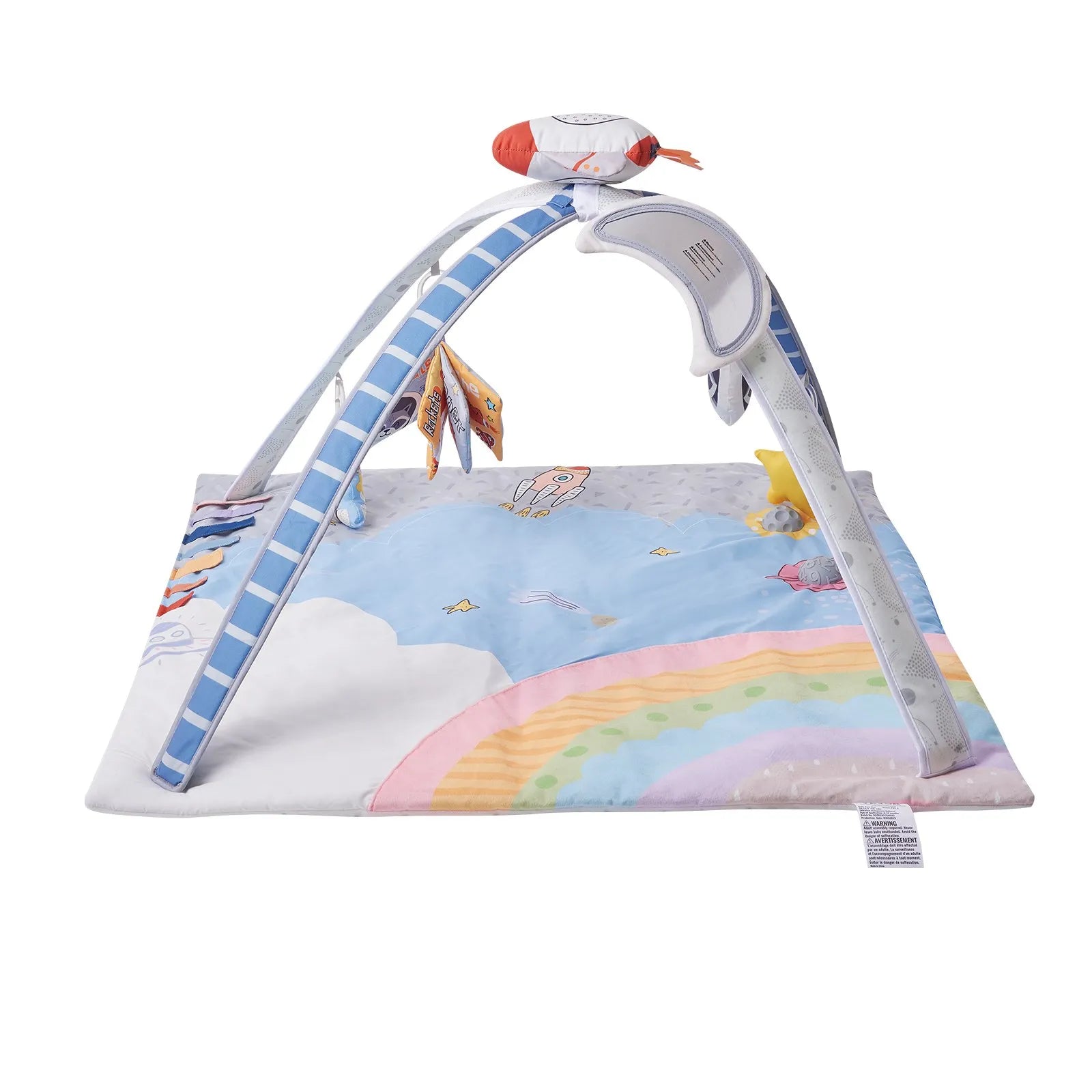 VEVOR Baby Play Gym Mat Tummy Time Activity Mat with 6 Sensory Toy 35.0" x 35.0"