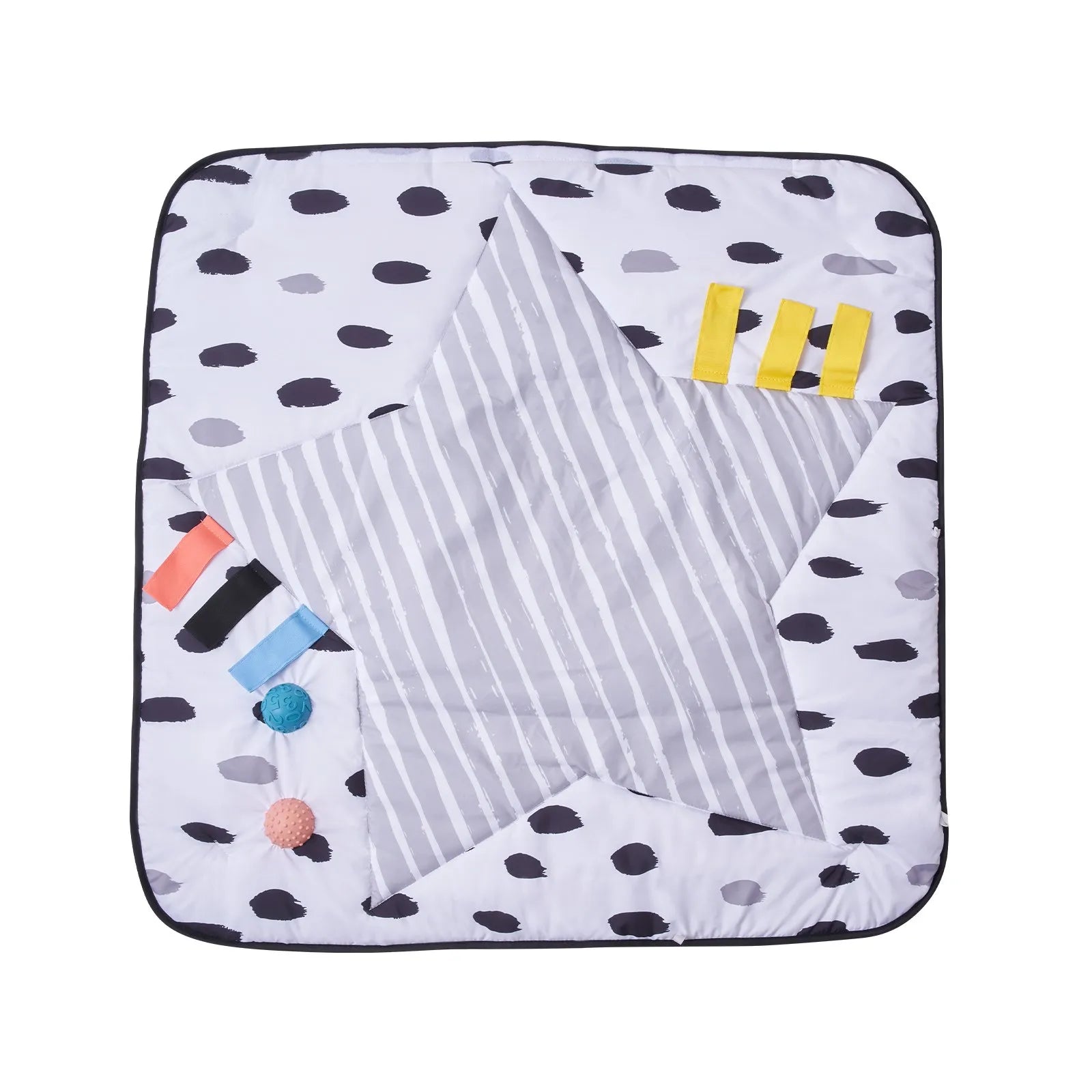 VEVOR Baby Play Gym Mat Tummy Time Activity Mat with 6 Sensory Toy 34.4" x 34.4"