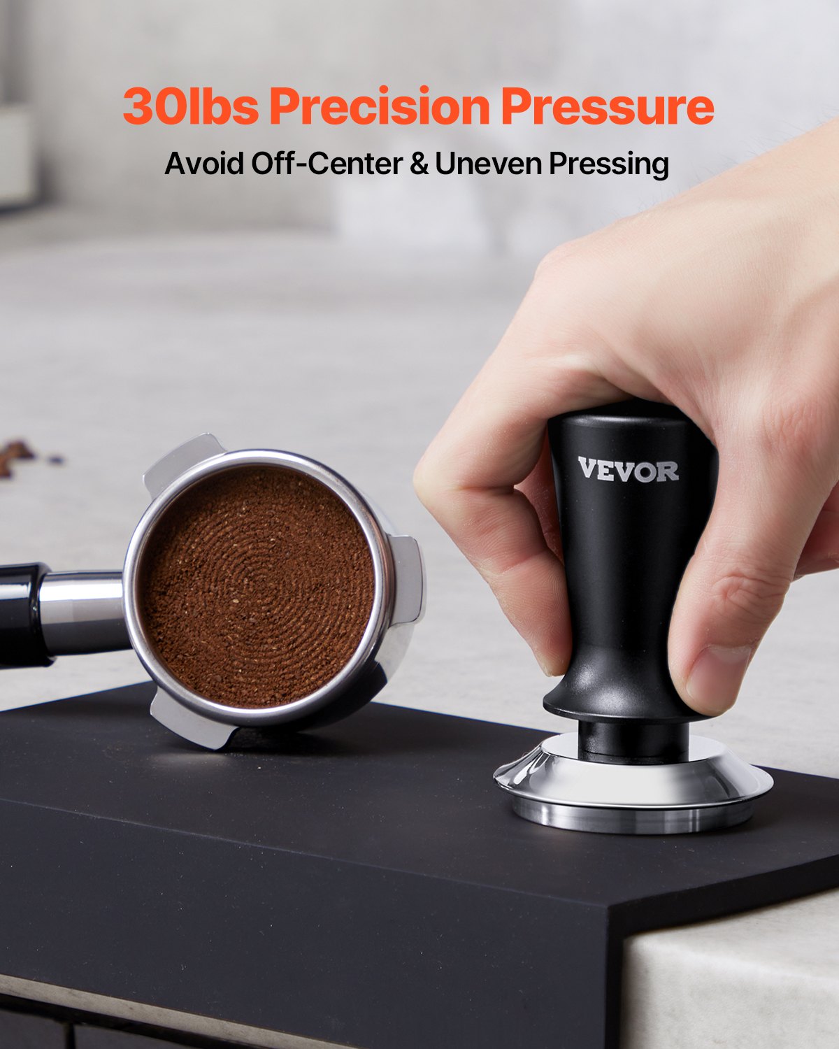 VEVOR 53mm Espresso Tamper Stainless Steel Coffee Tamper with Spring 