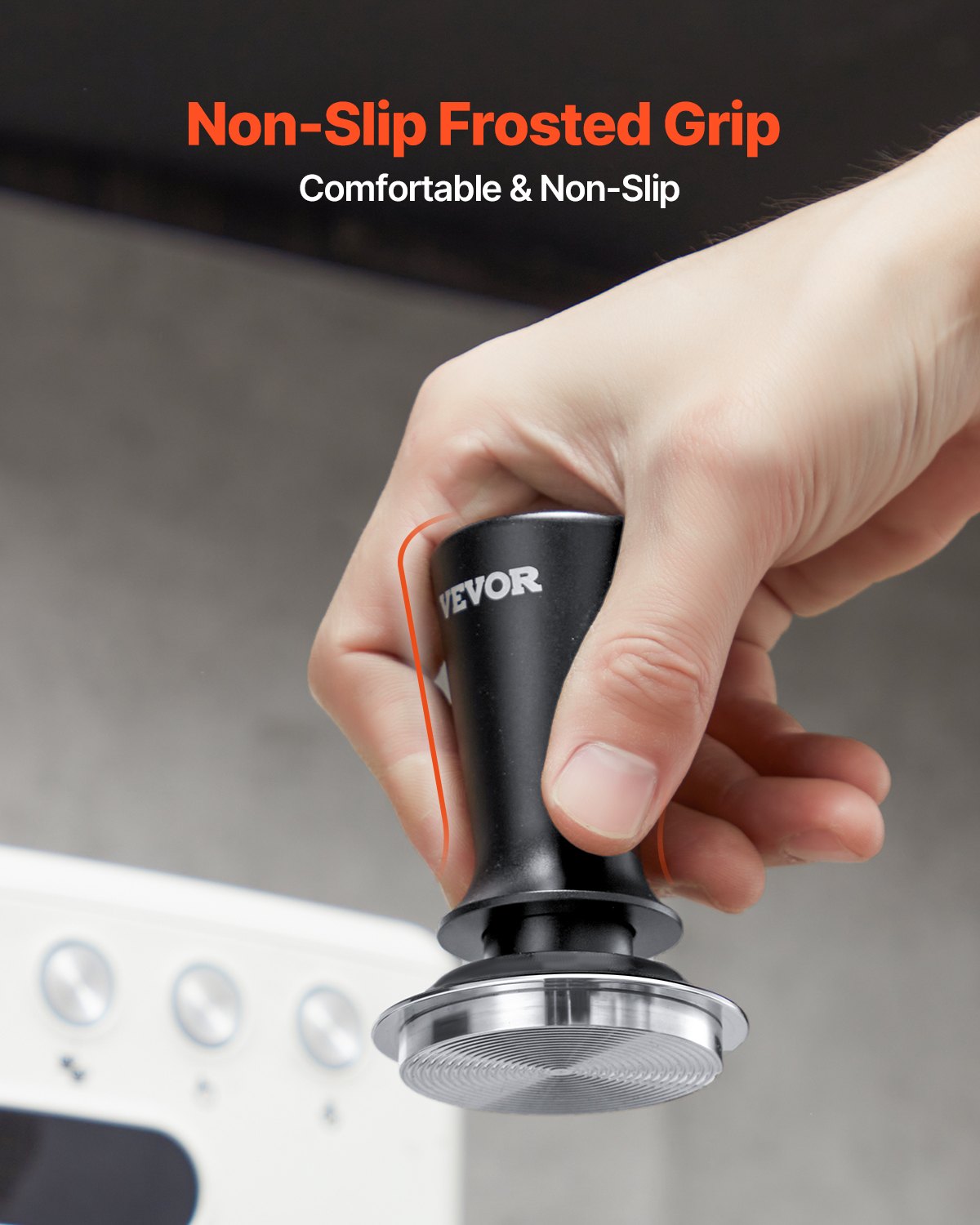 VEVOR 53mm Espresso Tamper Stainless Steel Coffee Tamper with Spring 