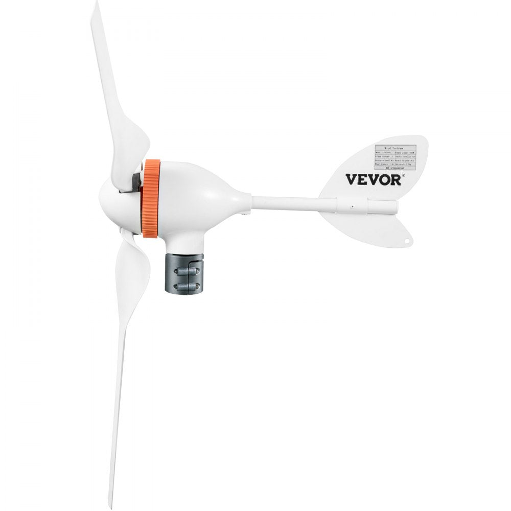 VEVOR Wind Turbine Generator, 12V/AC Wind Turbine Kit, 500W Wind Power Generator With MPPT Controller 5 Blades Auto Adjust Windward Direction Suitable for Terrace, Marine, Motor Home, Chalet, Boat 
