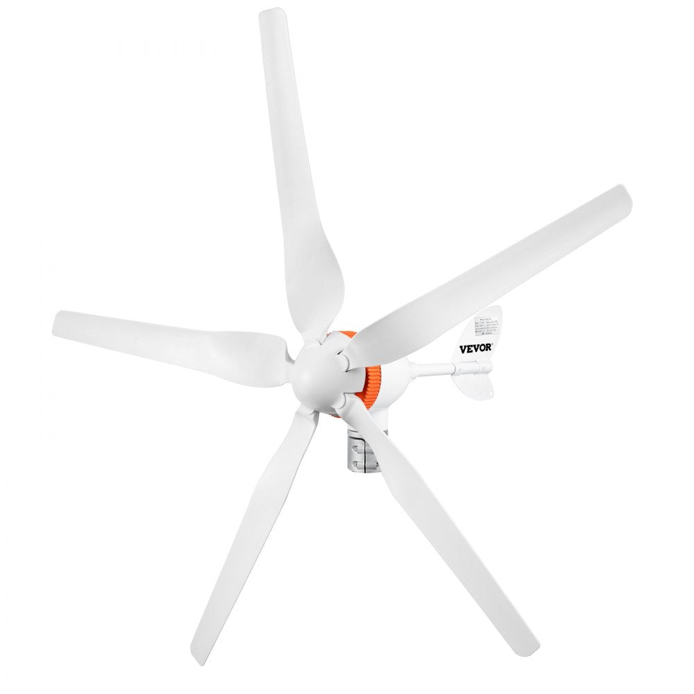 VEVOR Wind Turbine Generator, 12V/AC Wind Turbine Kit, 500W Wind Power Generator With MPPT Controller 5 Blades Auto Adjust Windward Direction Suitable for Terrace, Marine, Motor Home, Chalet, Boat 