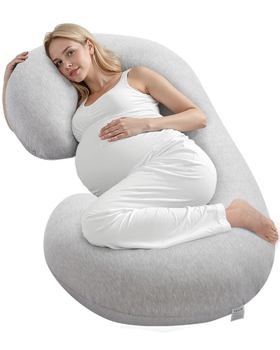 VEVOR Pregnancy Pillow C-Shaped Full Body Maternity Pillow Soft and Breathable 