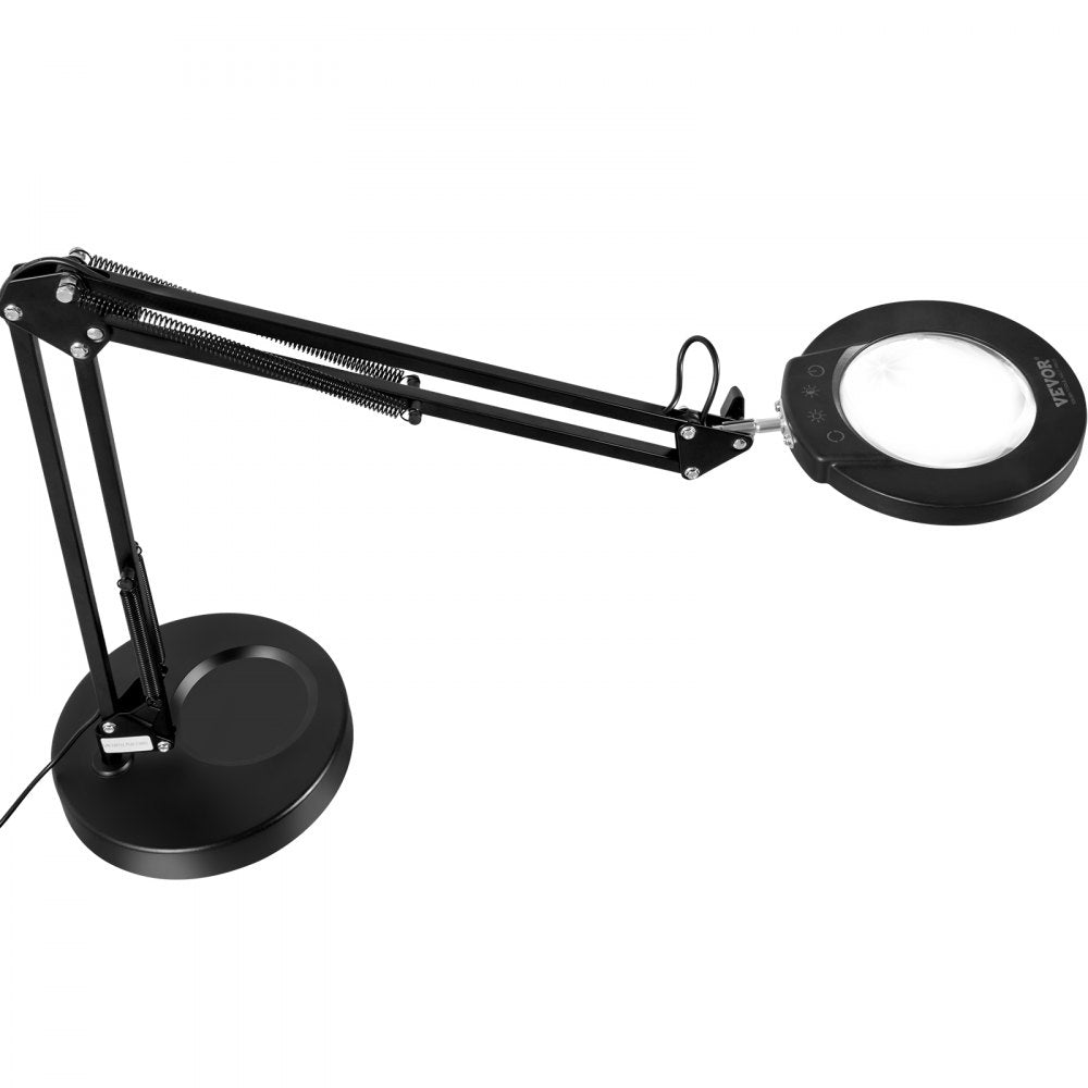 VEVOR Magnifying Glass with Light & Base 5X Magnifying Lamp 4.3 