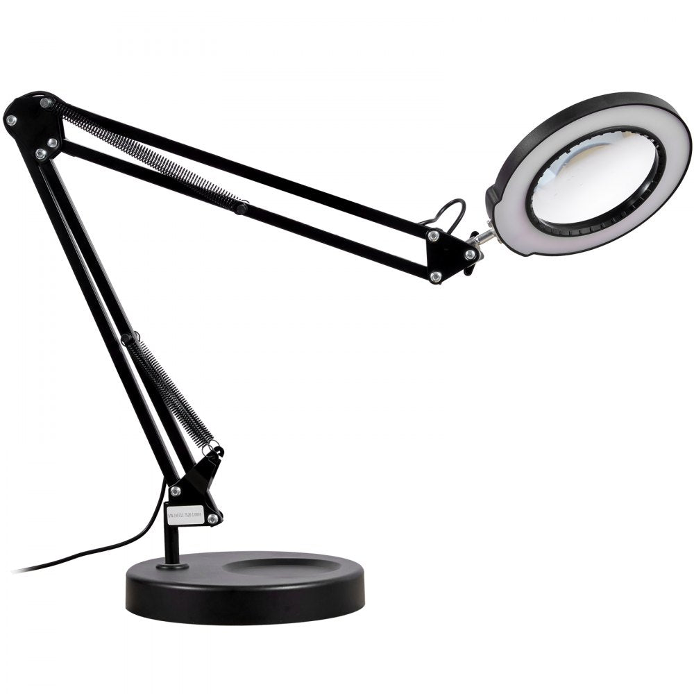 VEVOR Magnifying Glass with Light & Base 5X Magnifying Lamp 4.3 