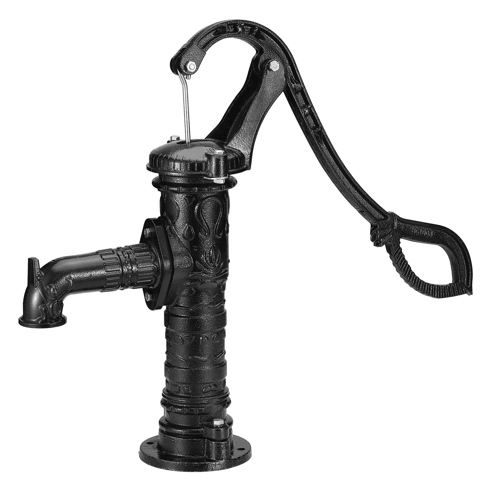 VEVOR Antique Well Hand Pitcher Pump, 22 ft Maximum Lift, Cast Iron Manual Hand Water Pump with Ergonomic Handle G1-5/8" Easy Installation, Old Fashioned for Outdoor Home Yard Garden Pond Farm, Black 