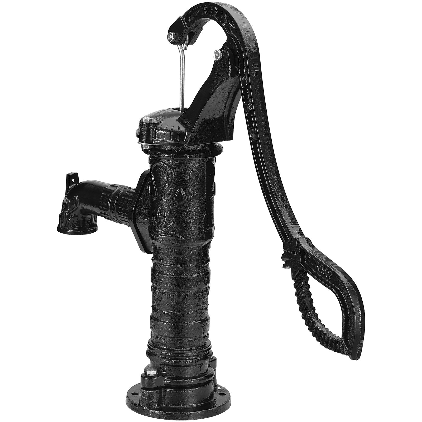 VEVOR Antique Well Hand Pitcher Pump, 22 ft Maximum Lift, Cast Iron Manual Hand Water Pump with Ergonomic Handle G1-5/8" Easy Installation, Old Fashioned for Outdoor Home Yard Garden Pond Farm, Black 