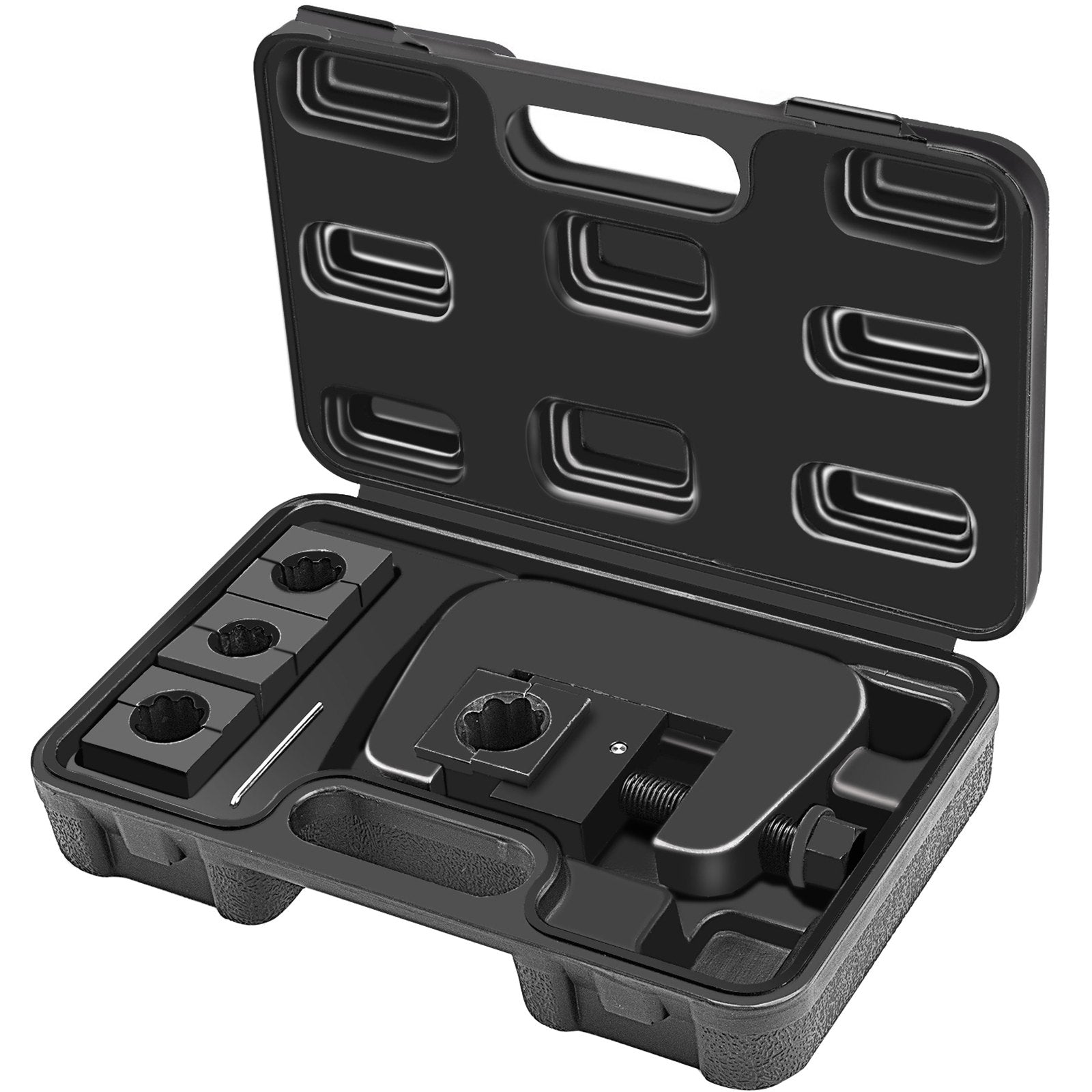 VEVOR 7843B Manual A/C Hose Crimper Kit,Handheld Air Hose Crimper Tool Kit with 4 Dies Whole Set #6#8#10#12,A/C Hose Crimper Repair Tool Kit Die Set,for Crimping Automotive Air Conditioning Pipes 