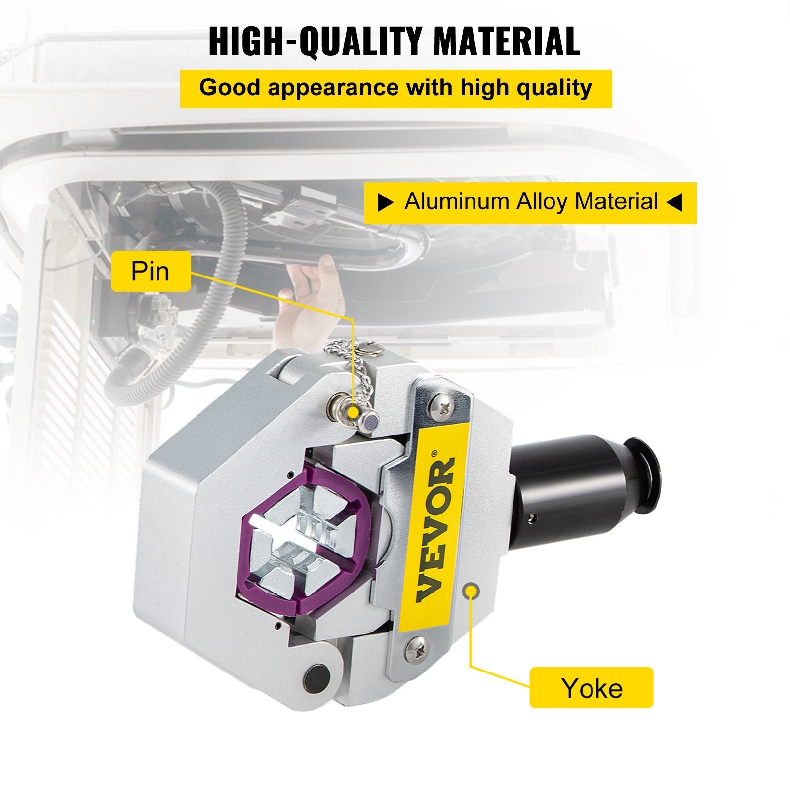 VEVOR Manually Operated AC Hose Crimper FS-7842B Separable Hydraulic Hose Crimper Kit Manual Piston Valve For Aluminum Pump Air Conditioning Repair with 7 Dies Whole Set Handheld AC Hose 