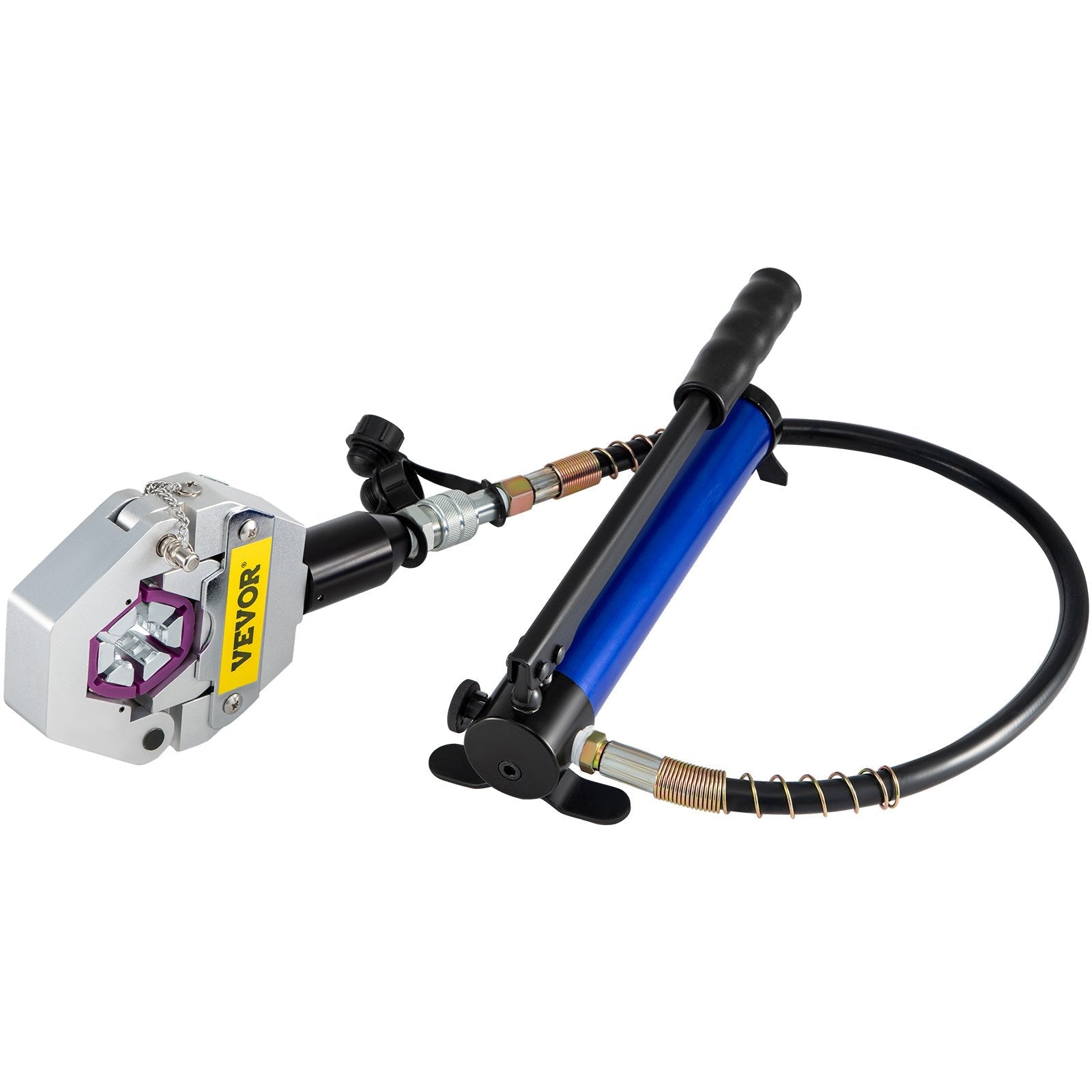 VEVOR Manually Operated AC Hose Crimper FS-7842B Separable Hydraulic Hose Crimper Kit Manual Piston Valve For Aluminum Pump Air Conditioning Repair with 7 Dies Whole Set Handheld AC Hose 