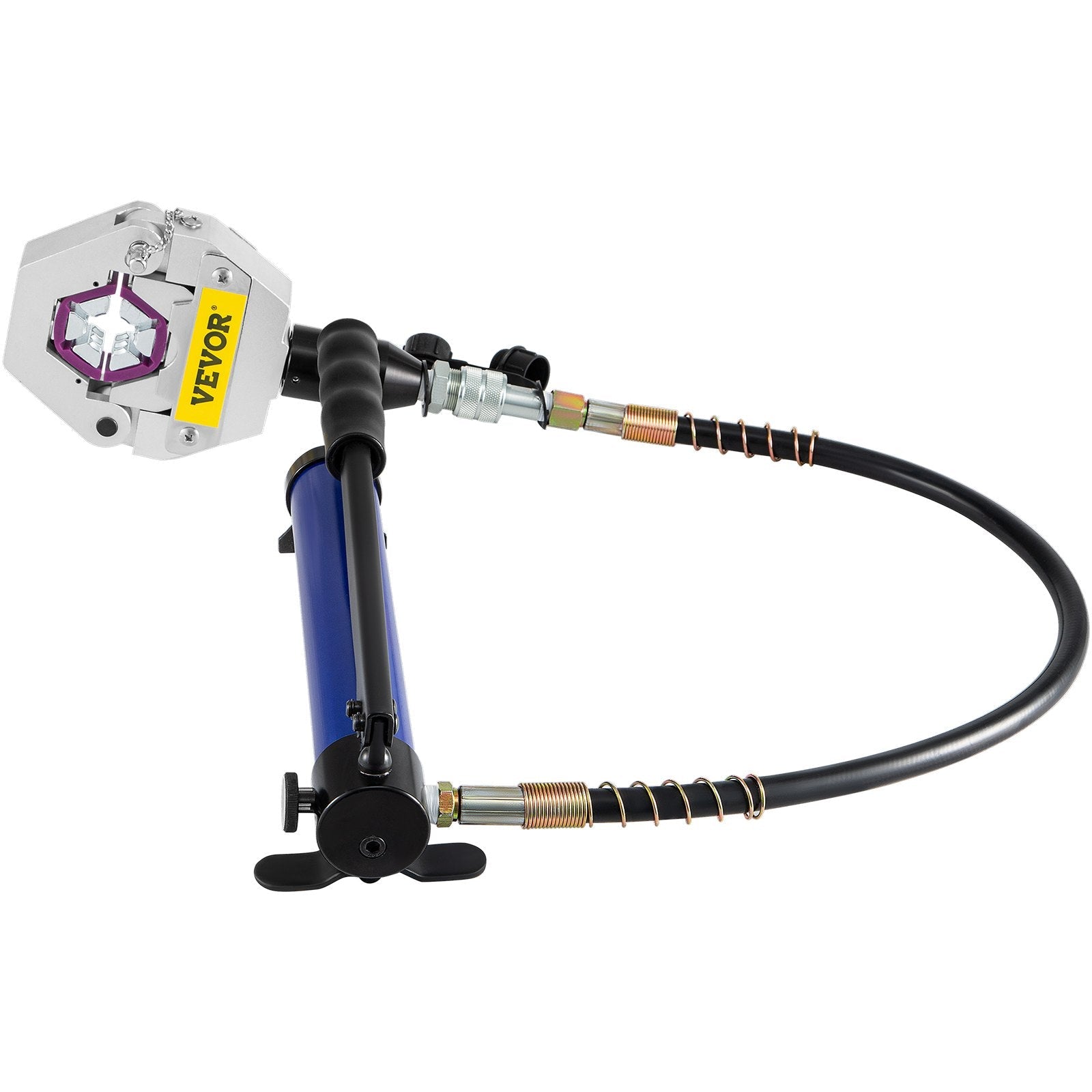 VEVOR Manually Operated AC Hose Crimper FS-7842B Separable Hydraulic Hose Crimper Kit Manual Piston Valve For Aluminum Pump Air Conditioning Repair with 7 Dies Whole Set Handheld AC Hose 